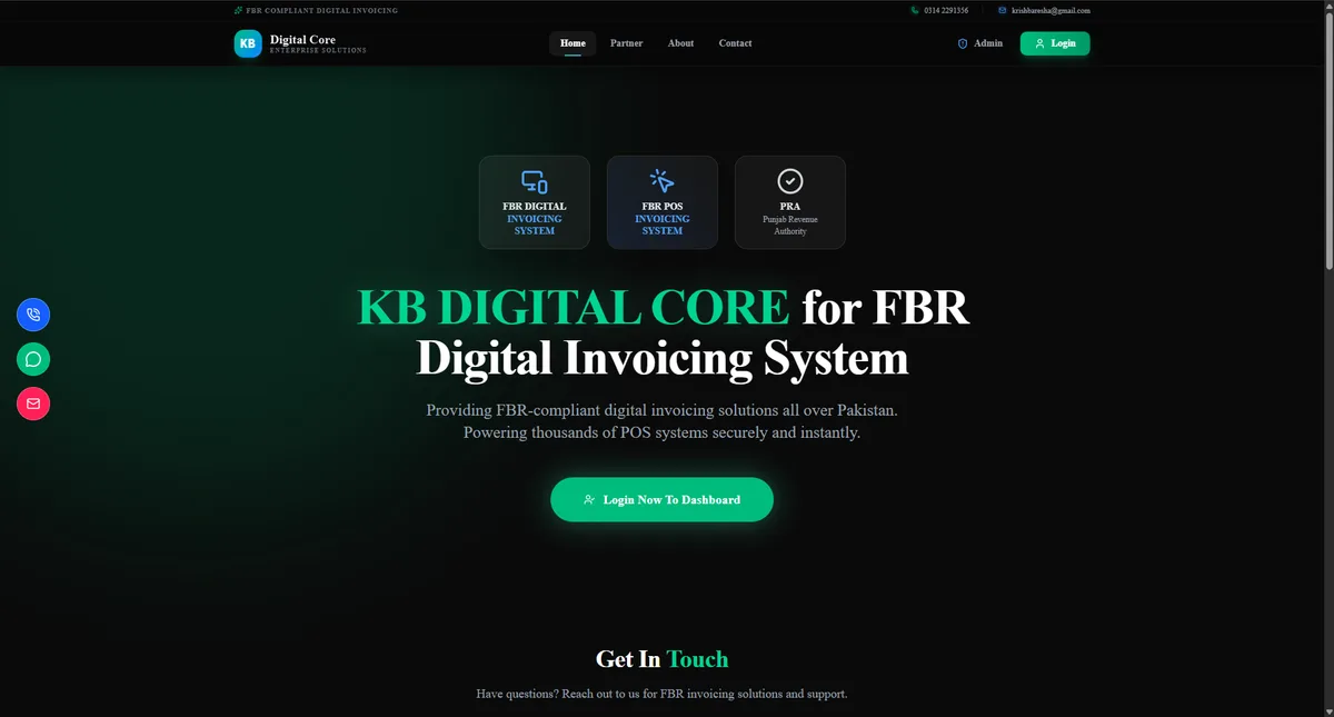 KB Digital Core: FBR-Compliant Invoicing & ERP System